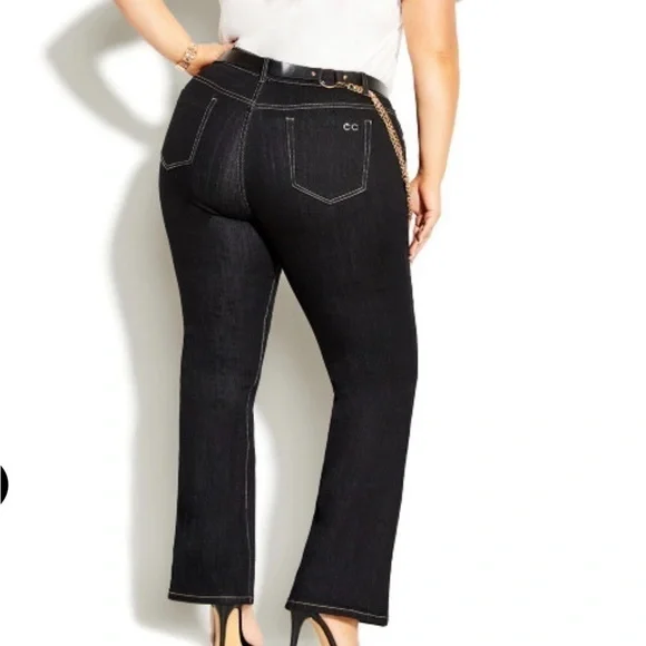 CITY CHIC Jeans 
CC Short Bootleg Jean - black - Picture 2 of 6